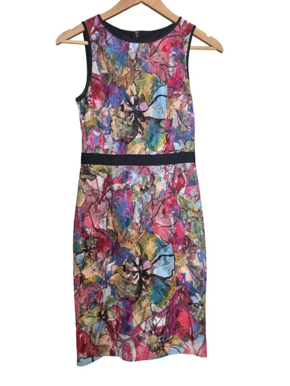 Women's - Antonio Melani Multicolor Floral Sleeveless Sheath Dress, Size 0